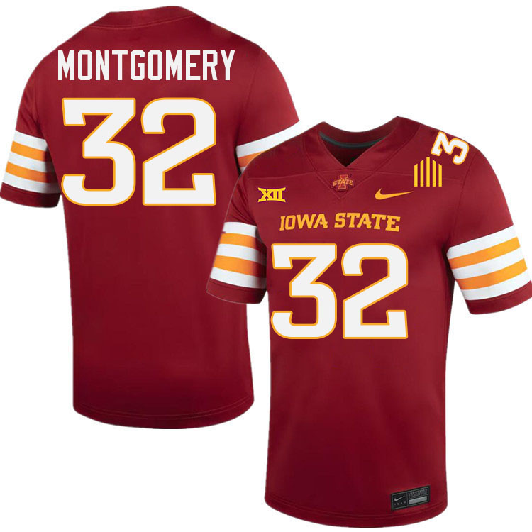 David Montgomery Jersey,Iowa State Cyclones #32 David Montgomery College Jersey Youth-Cardinal